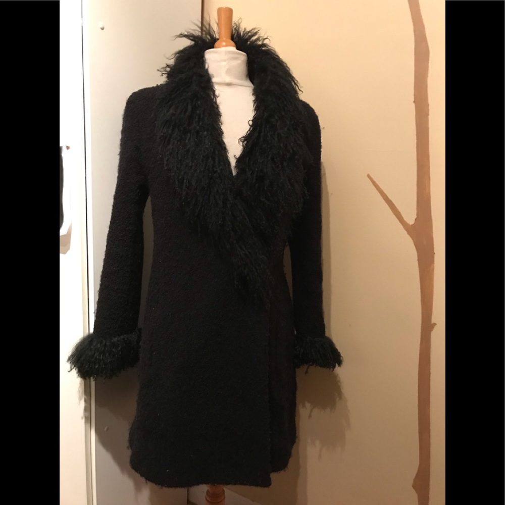 Black wool coat